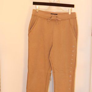 Abercrombie & Fitch Women's Brown Soft Fleece Sweatpants Size Large